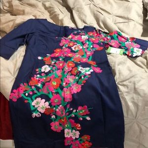 New/ tags Lilly Pulitzer dress- navy with flowers